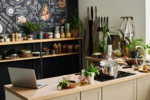 Loft Kitchen Interior Design With Food