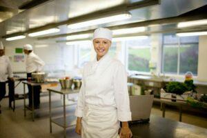 Portrait of a female chef smiling